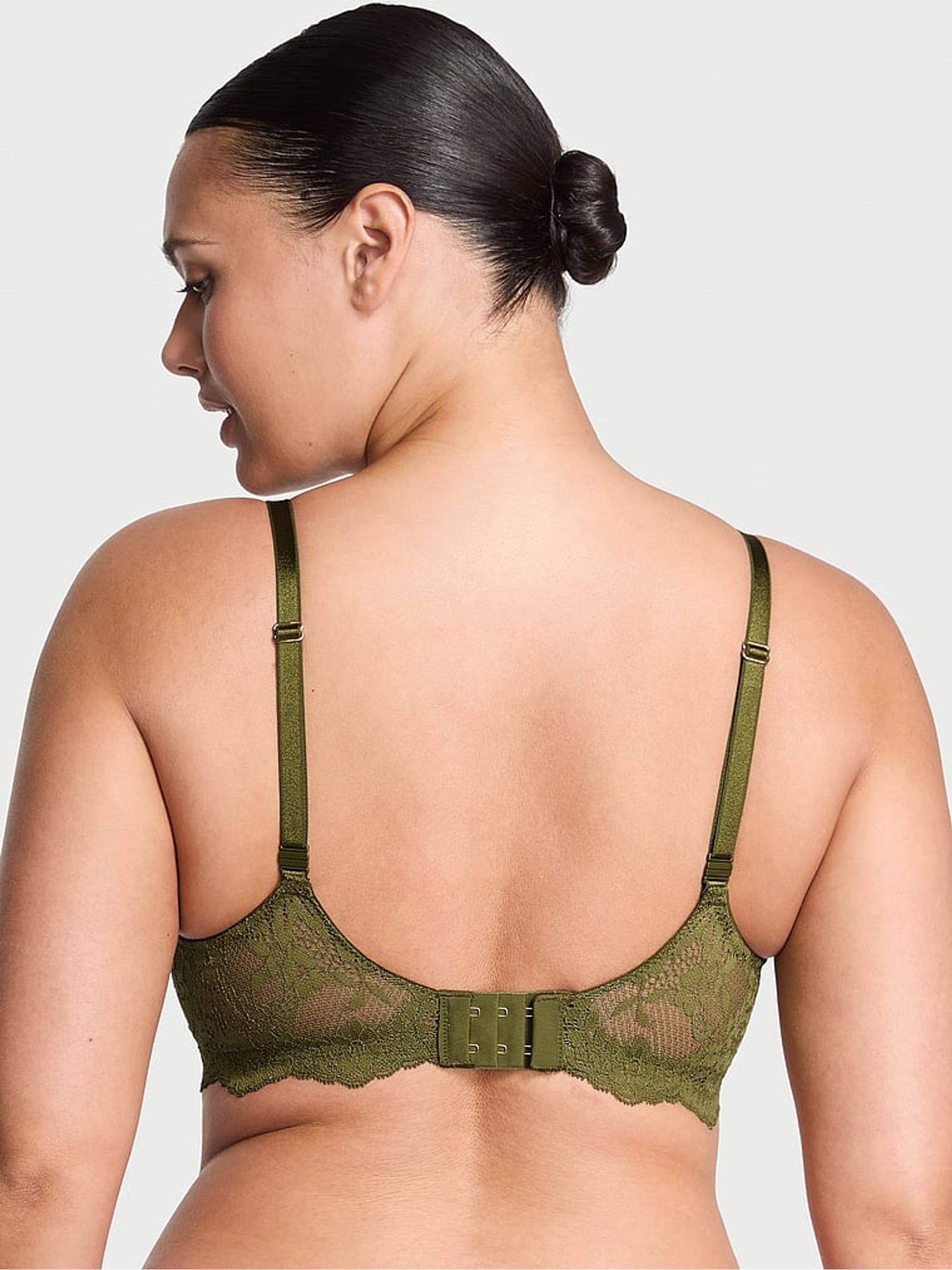 Green Chameleon Unlined Balcony Lace Bra