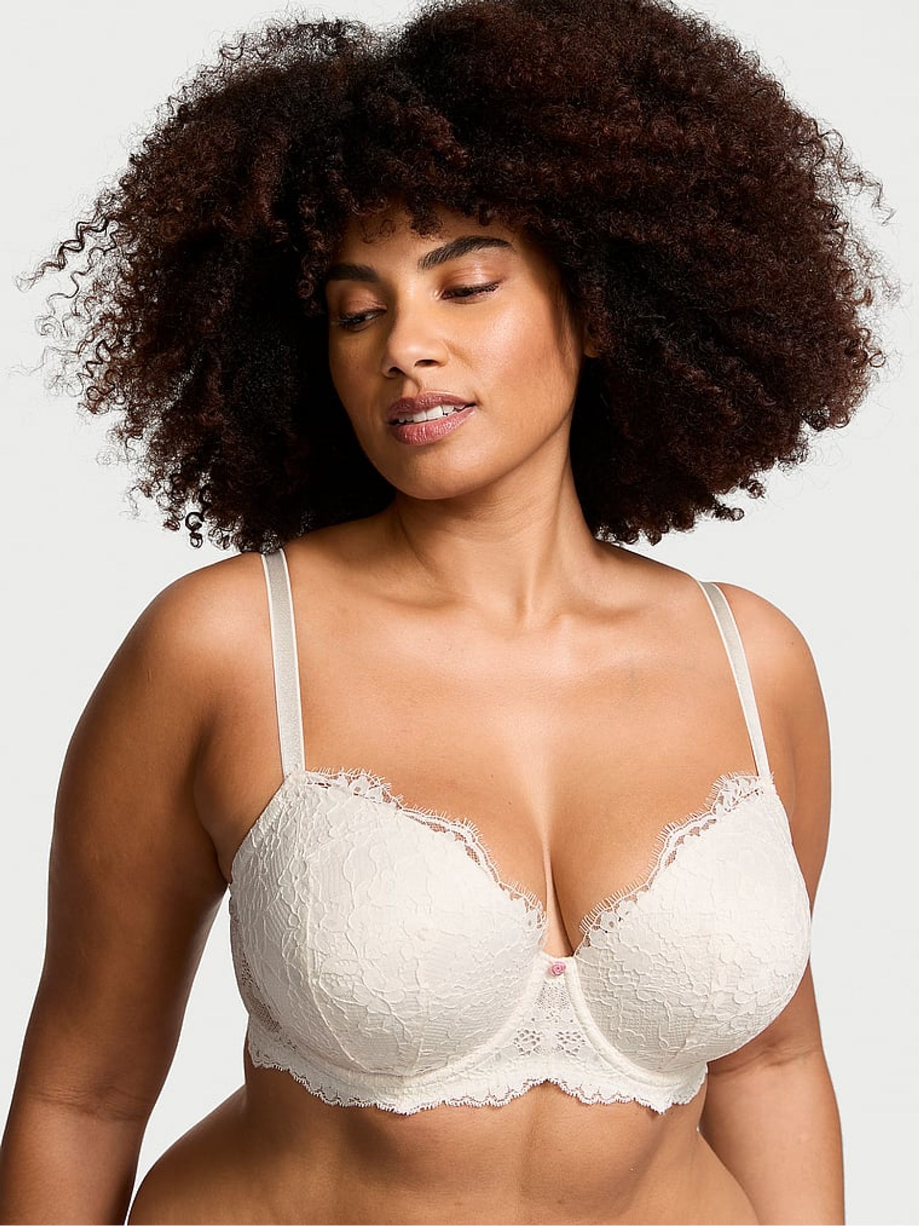 Coconut White Lightly Lined Demi Lace Bra
