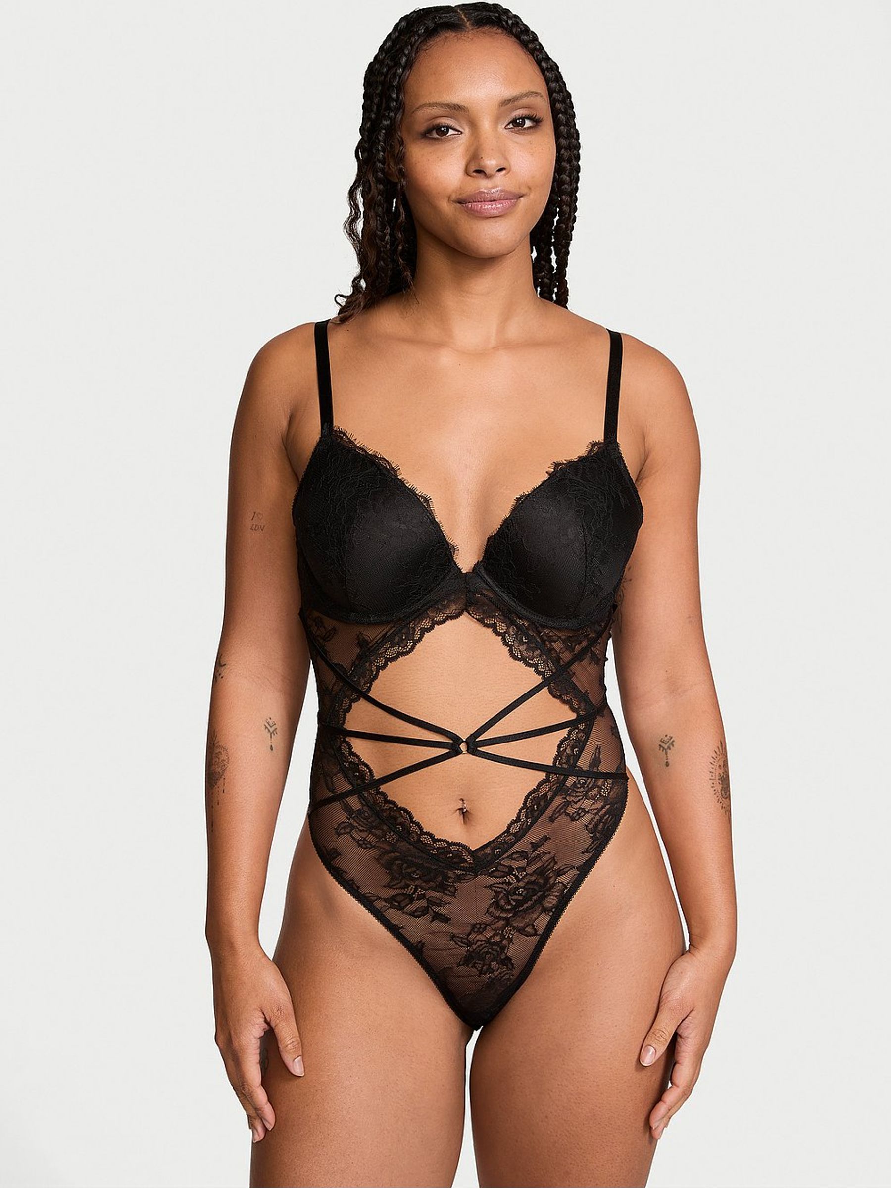 Black Rose Lace Bodysuit