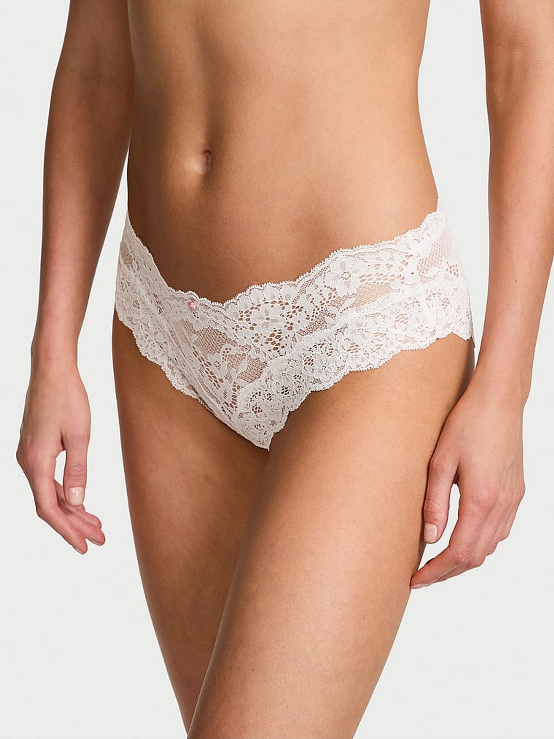 Coconut White Hipster Lace Knickers