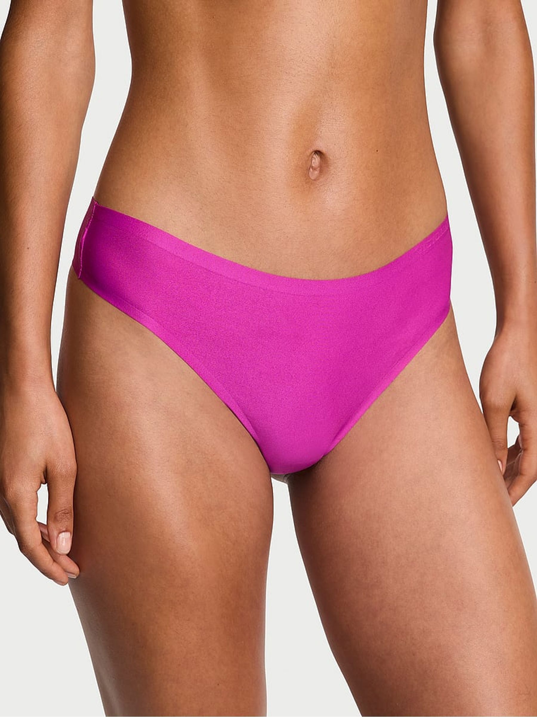 Allure Pink Thong Mid-Rise Knickers