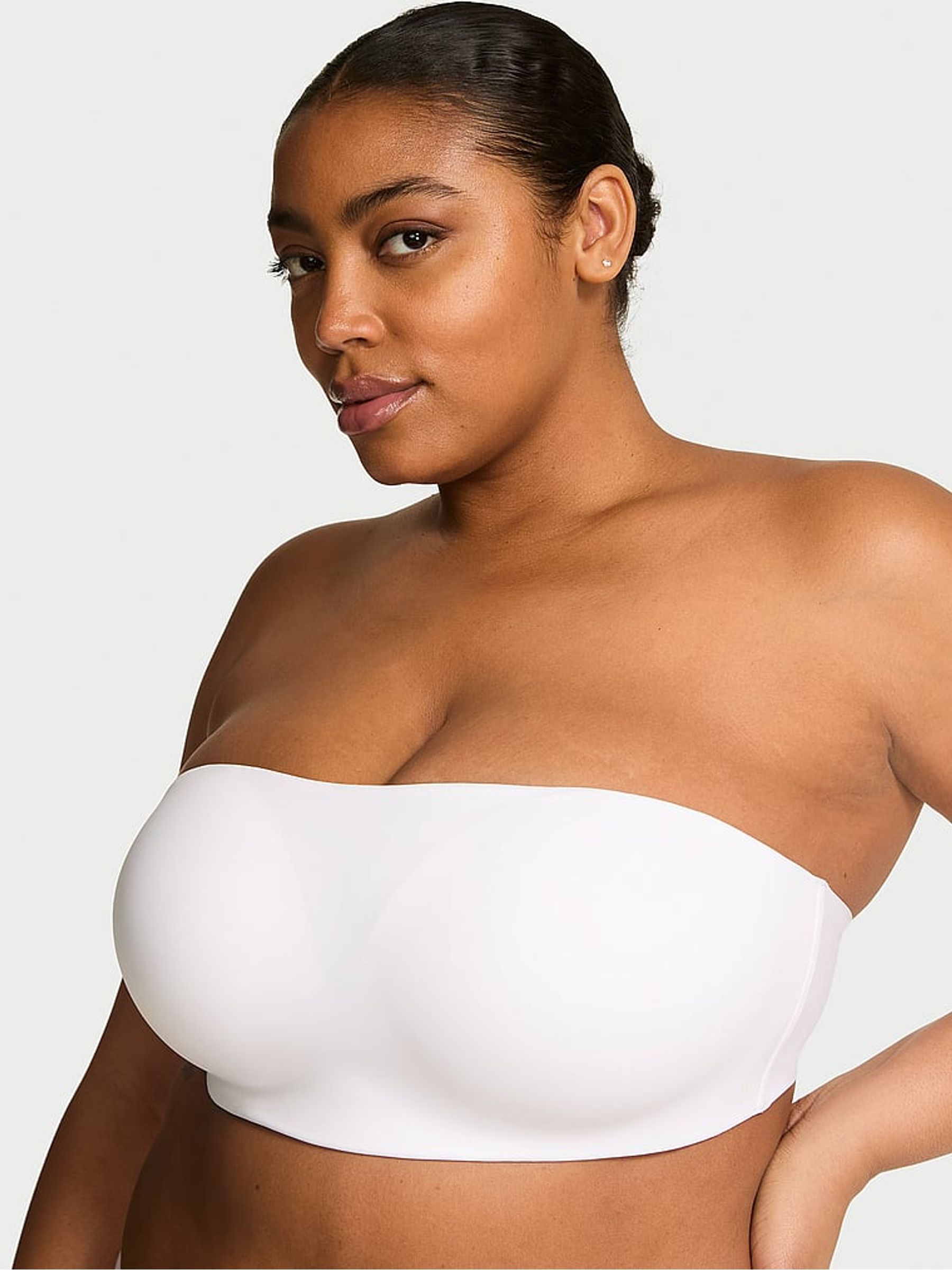 White Non Wired Push Up Strapless Bra