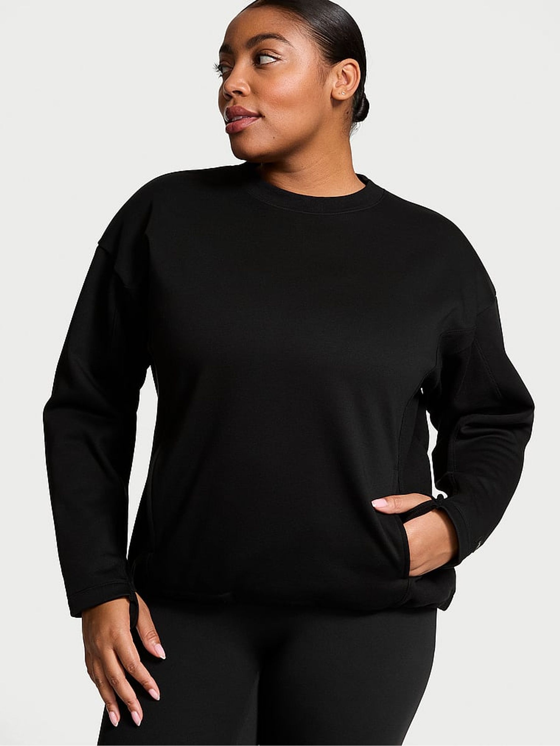 Black Fleece Crewneck Sweatshirt