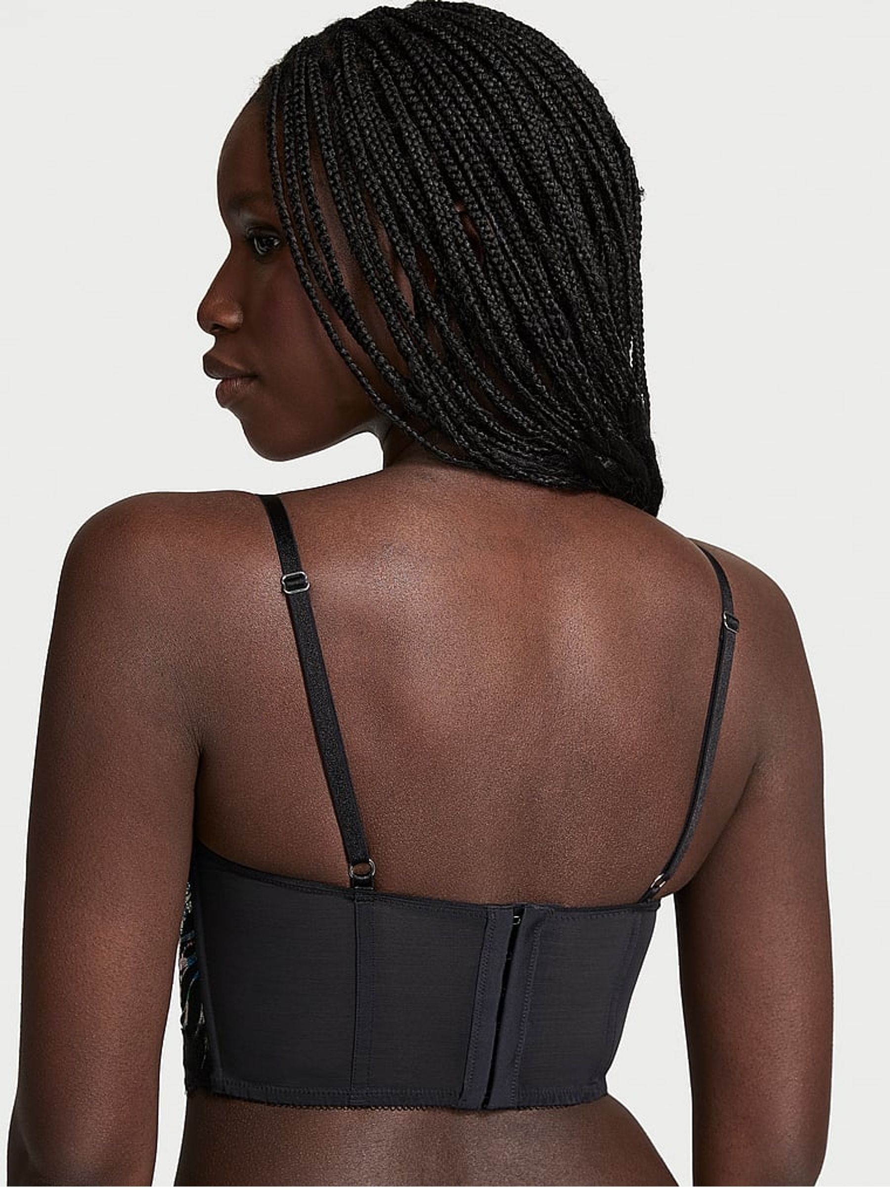 Siren Black Sequin Embroidery Corset