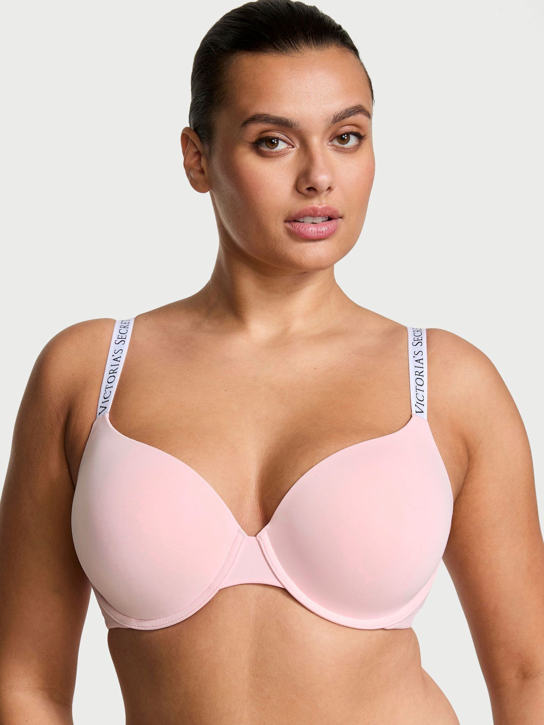 Pretty Blossom Pink and White Demi Lightly Lined Bra