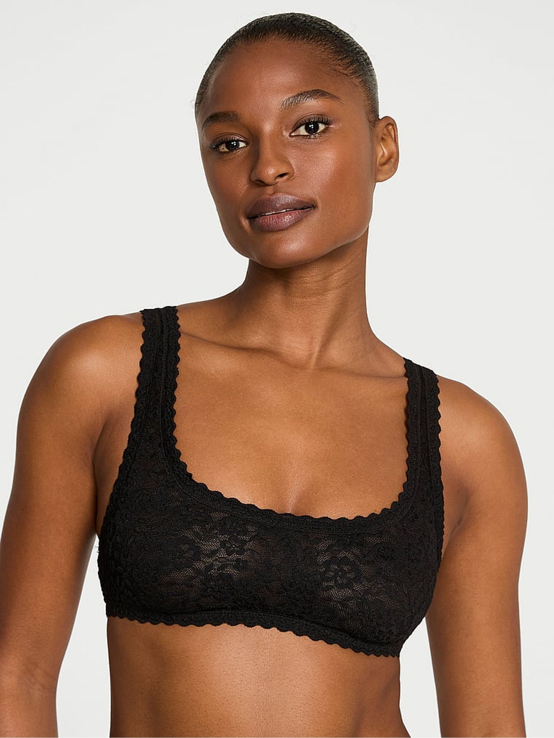 Black Sexy Tee Lace Scoop Bralette