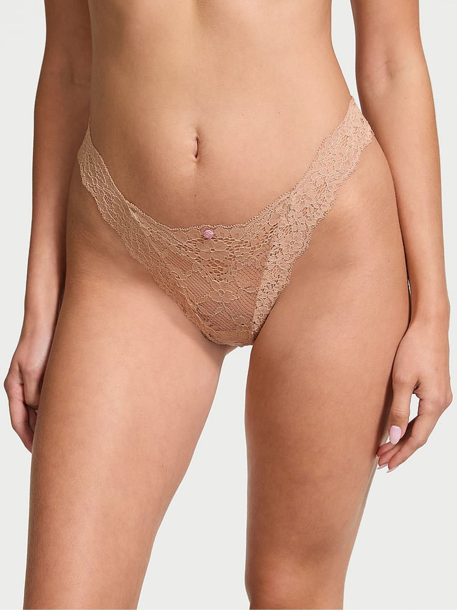 Praline Nude Brazilian Lace Knickers