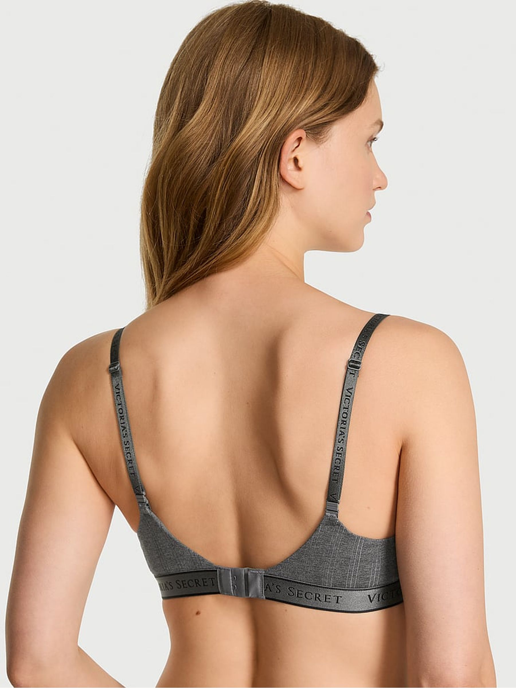 Heather Anthracite Grey Lightly Lined Demi Modal Bra