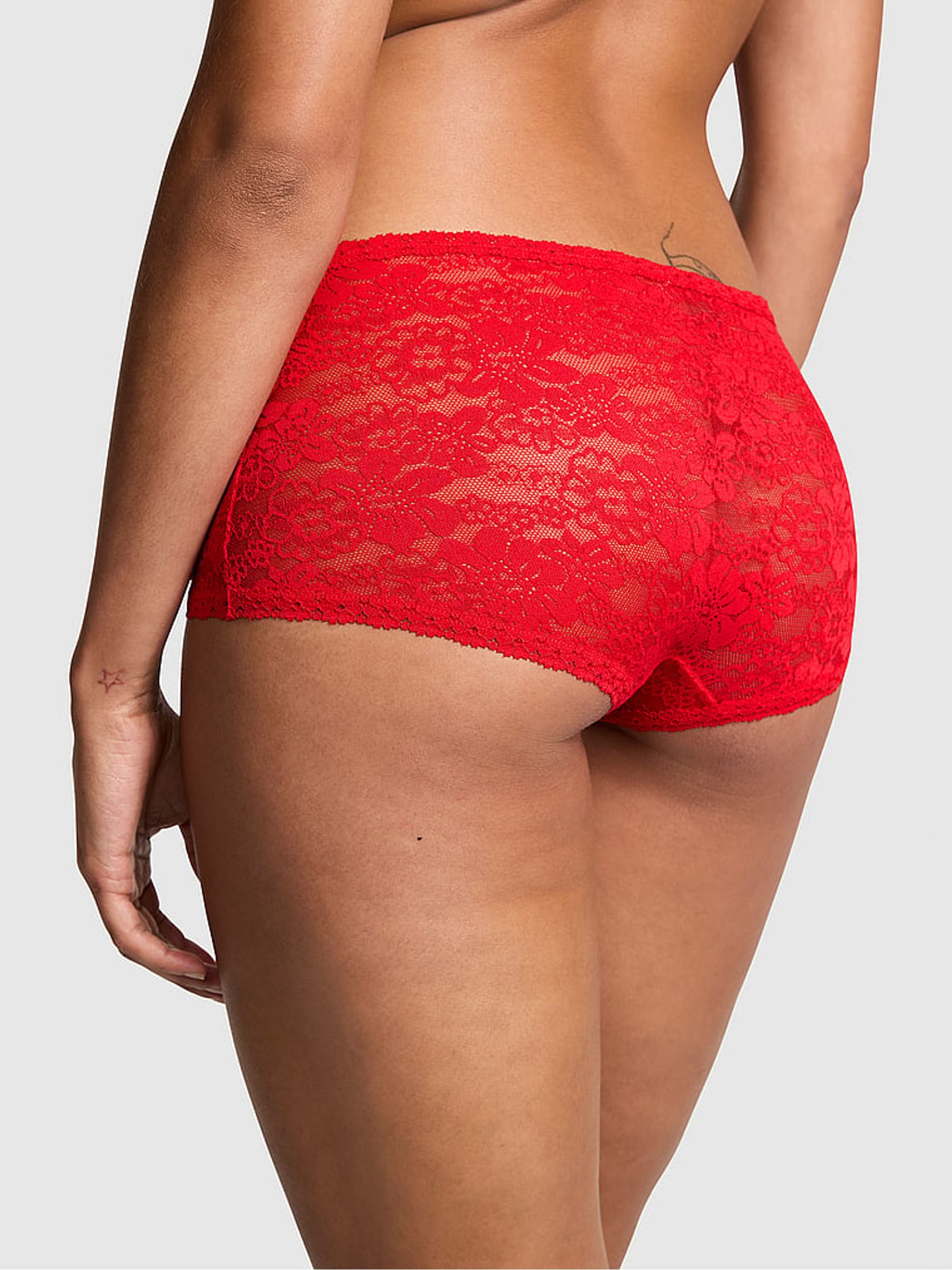 Red Pepper Short Floral Lace Knickers
