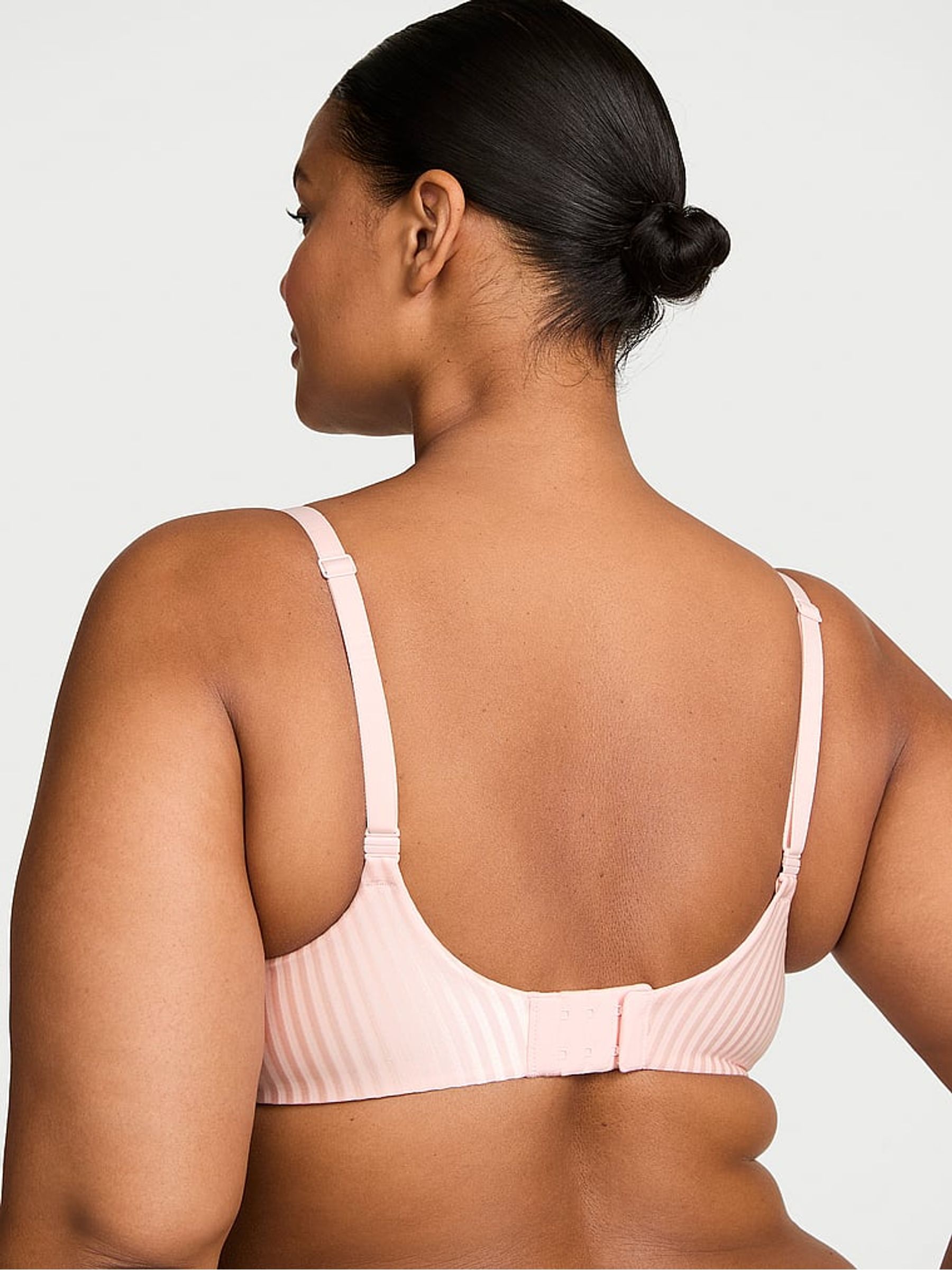 Purest Pink Stripe Full Cup Push Up Bra