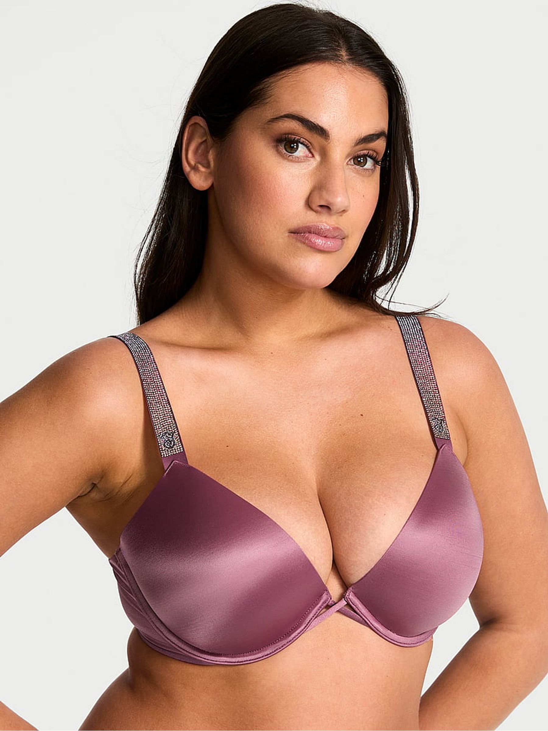 Purple Vapor Ombre Lightly Lined Demi Shine Strap Bra