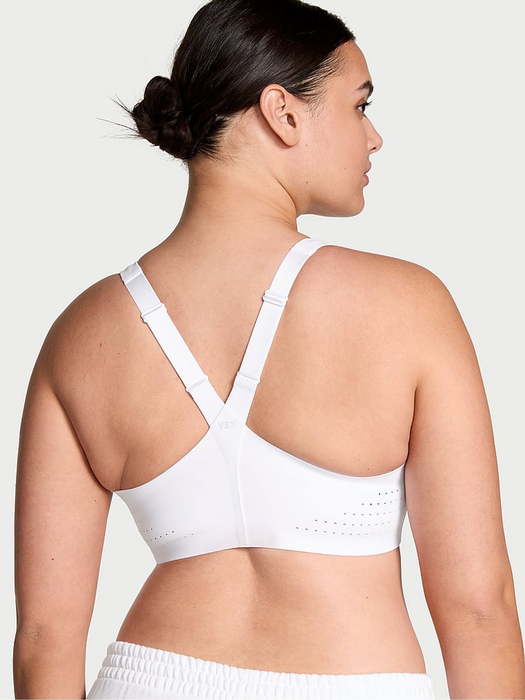 White Featherweight Max High Support Sports Bra